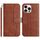 Per iPhone 14 Pro Max Custodia in pelle a forma di S a doppia piega (caffè) Per iPhone 14 Pro Max Custodia in pelle a forma di S a doppia piega (caffè)