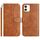 Per iPhone 11 Custodia in pelle a forma di S con doppia piegatura (marrone) Per iPhone 11 Custodia in pelle a forma di S con doppia piegatura (marrone)