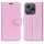 Custodia a libro orizzontale in pelle con supporto per Honor 400 Lite con texture Litchi (rosa)
