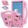 Per Urao Jeazans OC101 / C107 Android 2024 Custodia per tablet antiurto in EVA con supporto per bambini (rosa)