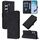 Per Tecno Camon 40 4G Custodia a tracolla in pelle con stampa 3D (nera)