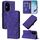 Custodia a tracolla in pelle con stampa 3D per Honor 400 (viola)