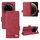 Per Xiaomi 15 Ultra Custodia in pelle con chiusura magnetica (rosso)