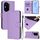 Custodia per telefono in pelle tinta unita per Honor 400 Skin Feel con cordino (viola lavanda) Custodia per telefono in pelle tinta unita per Honor 400 Skin Feel con cordino (viola lavanda)