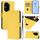 Custodia in pelle tinta unita per Honor 400 Skin Feel con cordino (giallo limone) Custodia in pelle tinta unita per Honor 400 Skin Feel con cordino (giallo limone)