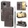 Per vivo V50 5G Custodia per telefono in pelle con motivo a girasole in rilievo globale (grigio) Per vivo V50 5G Custodia per telefono in pelle con motivo a girasole in rilievo globale (grigio)