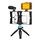 PULUZ 4 in 1 Vlogging Live Broadcast LED Selfie Light Smartphone Kit video rig con microfono + supporto per treppiede + testa per treppiede a scarpa fredda per iPhone, Galaxy, Huawei, Xiaomi, HTC, LG, Google e altri smartphone (blu) PULUZ 4 in 1 Vlogging Live Broadcast LED Selfie Light Smartphone Kit video rig con microfono + supporto per treppiede + testa per treppiede a scarpa fredda per iPhone, Galaxy, Huawei, Xiaomi, HTC, LG, Google e altri smartphone (blu)
