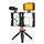 PULUZ 4 in 1 Vlogging Live Broadcast LED Selfie Light Smartphone Kit video rig con microfono + supporto per treppiede + testa per treppiede cold shoe per iPhone, Galaxy, Huawei, Xiaomi, HTC, LG, Google e altri smartphone (rosso) PULUZ 4 in 1 Vlogging Live Broadcast LED Selfie Light Smartphone Kit video rig con microfono + supporto per treppiede + testa per treppiede cold shoe per iPhone, Galaxy, Huawei, Xiaomi, HTC, LG, Google e altri smartphone (rosso)