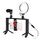Pulluz 4 in 1 Vlogging trasmissione in diretta da 4,7 pollici Ding 12 cm LED Selfie Light Smartphone Video Rig Impugnatura Stabilizzatore Stabilizzatore Staffatore in alluminio Kit con microfono + Treppiede Mount + Cold Shoe Treppied Head Pulluz 4 in 1 Vlogging trasmissione in diretta da 4,7 pollici Ding 12 cm LED Selfie Light Smartphone Video Rig Impugnatura Stabilizzatore Stabilizzatore Staffatore in alluminio Kit con microfono + Treppiede Mount + Cold Shoe Treppied Head