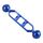 PULUZ 7,0 pollici da 17,7 cm in lega di alluminio Dual Bals, diametro a sfera: 25 mm (blu) PULUZ 7,0 pollici da 17,7 cm in lega di alluminio Dual Bals, diametro a sfera: 25 mm (blu)