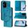 Custodia per telefono in pelle con motivo a farfalla in rilievo per Honor 400 (blu) Custodia per telefono in pelle con motivo a farfalla in rilievo per Honor 400 (blu)