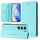 Per Tecno Camon 40 4G RC01 Custodia per telefono in pelle RFID con ventosa magnetica a doppia piega (verde menta)
