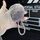 Catena per telefono con ciondolo a forma di palla di pelo (grigio)