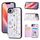Per iPhone 16e Custodia antifurto RFID con doppia fibbia stampata (Dried Flower World) Per iPhone 16e Custodia antifurto RFID con doppia fibbia stampata (Dried Flower World)