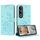 Per vivo V50 Lite Custodia in pelle con motivo a gattino in rilievo con cordino (verde menta) Per vivo V50 Lite Custodia in pelle con motivo a gattino in rilievo con cordino (verde menta)