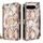 Per Google Pixel 9 Pro XL Custodia per telefono in pelle con texture a serpente e manico a tracolla (bianco)