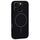 Per iPhone 16 Pro Max Custodia per telefono con copertura totale in silicone liquido MagSafe con foro grande per fotocamera (nero)
