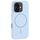 Per iPhone 16 Custodia per telefono con copertura totale in silicone liquido MagSafe con foro grande per fotocamera (blu)