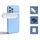 Supporto per telefono cellulare con clip per foto, con specchio ad angolo regolabile, riflettore per telefono, artefatto per selfie, colore: bianco Supporto per telefono cellulare con clip per foto, con specchio ad angolo regolabile, riflettore per telefono, artefatto per selfie, colore: bianco
