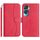 Custodia in pelle a forma di S a doppia piega per Honor 90 Lite (rosso rosa)