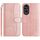 Custodia in pelle a forma di S a doppia piega per Honor 200 Pro (oro rosa) Custodia in pelle a forma di S a doppia piega per Honor 200 Pro (oro rosa)
