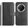 Custodia per telefono in pelle a forma di S a doppia piega per Honor X9c (nera) Custodia per telefono in pelle a forma di S a doppia piega per Honor X9c (nera)