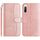 Per Sony Xperia 10 V 2023 Custodia in pelle a forma di S con doppia piegatura (oro rosa) Per Sony Xperia 10 V 2023 Custodia in pelle a forma di S con doppia piegatura (oro rosa)