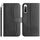 Per Sony Xperia 10 V 2023 Custodia in pelle a forma di S con doppia piegatura (nera) Per Sony Xperia 10 V 2023 Custodia in pelle a forma di S con doppia piegatura (nera)