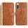 Per Sony Xperia 10 V 2023 Custodia in pelle a forma di S con doppia piegatura (marrone) Per Sony Xperia 10 V 2023 Custodia in pelle a forma di S con doppia piegatura (marrone)