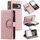 Per Google Pixel 10 Pro XL Custodia per telefono in pelle con cerniera a reticolo glitterato (oro rosa) Per Google Pixel 10 Pro XL Custodia per telefono in pelle con cerniera a reticolo glitterato (oro rosa)