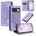 Per Google Pixel 10/10 Pro Custodia per telefono in pelle magnetica con motivo Totem (viola)