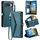 Per Google Pixel 10 Pro XL Portafoglio Multi-Slot per Carta Custodia per Telefono in Pelle con Laccetto (Verde)