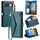 Per Google Pixel 10 / 10 Pro Portafoglio Multi-Slot per Carta Custodia per Telefono in Pelle con Laccetto (Verde)