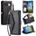 Per Google Pixel 10 / 10 Pro Portafoglio Multi-Slot per Carta Custodia per Telefono in Pelle con Laccetto (Nero)