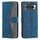Per Google Pixel 10 Pro XL Custodia per telefono in pelle di vitello con cuciture effetto pelle di vitello (blu)