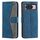 Per Google Pixel 10/10 Pro Custodia per telefono in pelle di vitello con cuciture effetto pelle di vitello (blu)