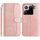 Per Xiaomi 15 Custodia per telefono in pelle a forma di S a doppia piega (oro rosa) Per Xiaomi 15 Custodia per telefono in pelle a forma di S a doppia piega (oro rosa)