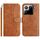 Per Xiaomi 15 Custodia in pelle a forma di S a doppia piega (marrone)