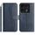 Per Xiaomi 14T Custodia in pelle a forma di S a doppia piega (blu navy)