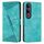 Per vivo V50 Lite Dream Triangle Custodia in pelle con cordino (verde)