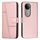 Per vivo V50 5G Custodia per telefono in pelle con fibbia con texture di vitello con cuciture globali (rosa) Per vivo V50 5G Custodia per telefono in pelle con fibbia con texture di vitello con cuciture globali (rosa)