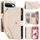 Per Google Pixel 9 Pro XL YM016 Custodia per telefono in pelle con cerniera rombica e cordino (albicocca)