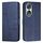 Custodia per telefono in pelle con fibbia in vitello con cuciture per Honor 90 (blu) Custodia per telefono in pelle con fibbia in vitello con cuciture per Honor 90 (blu)
