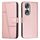 Custodia per telefono in pelle con fibbia e texture in vitello con cuciture per Honor 90 (oro rosa) Custodia per telefono in pelle con fibbia e texture in vitello con cuciture per Honor 90 (oro rosa)