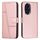 Custodia per telefono in pelle con fibbia e texture in vitello con cuciture per Honor 200 (oro rosa) Custodia per telefono in pelle con fibbia e texture in vitello con cuciture per Honor 200 (oro rosa)