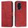 Custodia per telefono in pelle con fibbia e cuciture in vitello per Honor 200 Pro (rosso) Custodia per telefono in pelle con fibbia e cuciture in vitello per Honor 200 Pro (rosso)