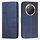 Per Honor X9c 5G Custodia per telefono in pelle con fibbia e cuciture in vitello (blu)