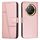 Custodia per telefono in pelle con fibbia e cuciture in vitello per Honor X9c 5G (oro rosa) Custodia per telefono in pelle con fibbia e cuciture in vitello per Honor X9c 5G (oro rosa)