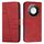 Per Honor X60 / X9c Custodia per telefono in pelle con fibbia con texture di vitello con cuciture intelligenti (rosso)