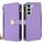 Per Infinix Hot 50 5G Custodia a tracolla in pelle con texture incrociata (viola)
